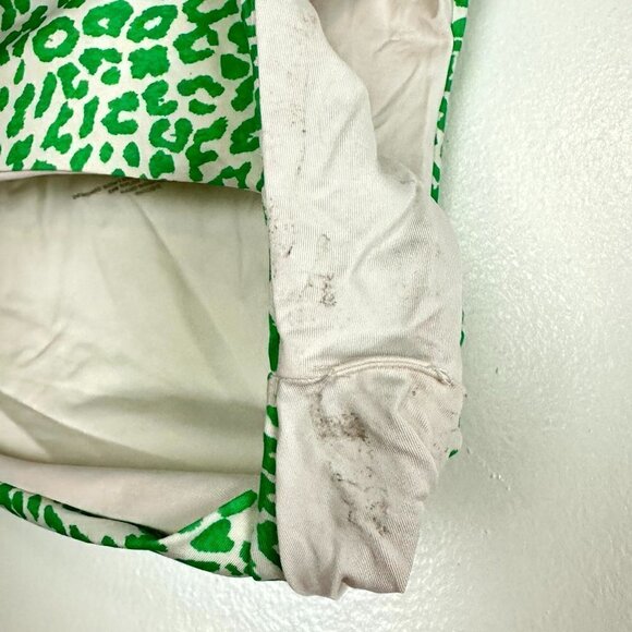 FRANKIES BIKINIS Juju Green Leopard Print High Rise Bikini Bottoms in Green XS - Picture 6 of 7